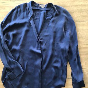 Vince navy silk shirt
